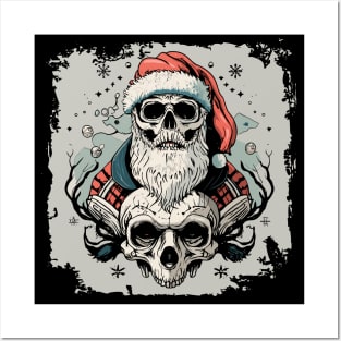 Santa Skull Collection 3 Posters and Art